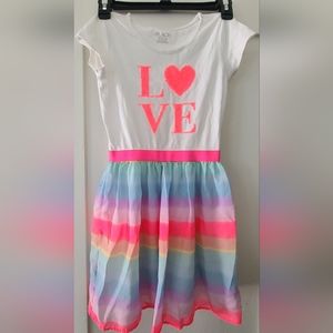 The Children’s PlaceGirls Flip Sequin Love Striped Knit To Woven Dress